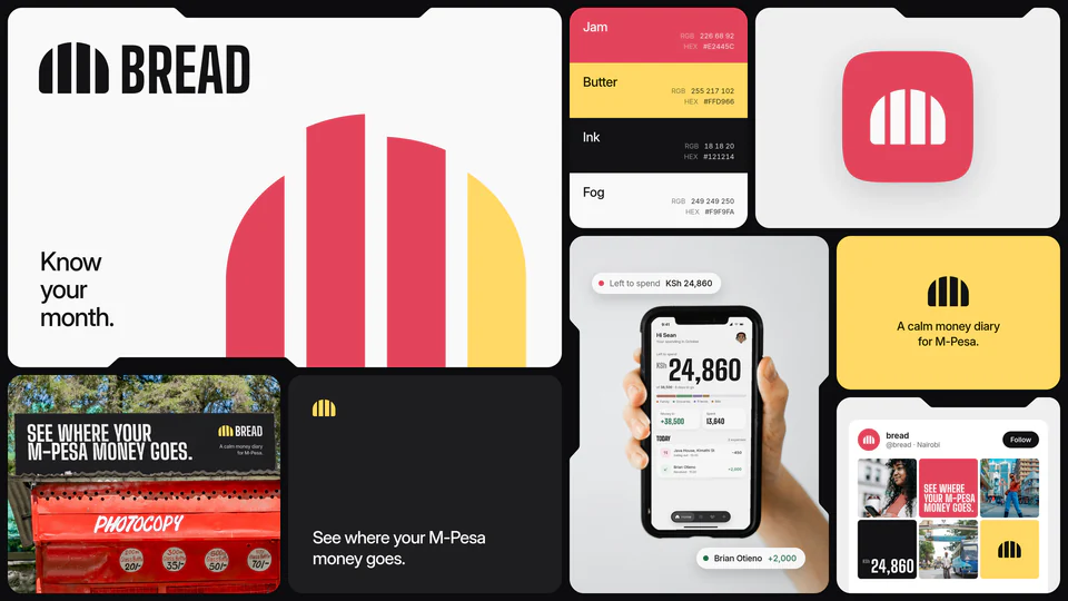bread brand presentation board