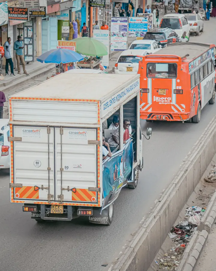 Traffic on a Nairobi street